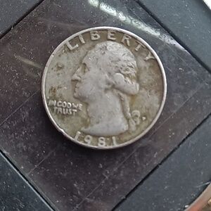 Title: Rare 1981 Washington Quarter D Mint with Blended "In God We Trust" am